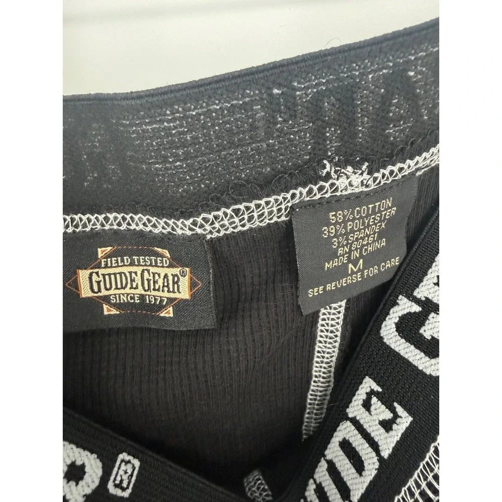 Guide Gear Mens Thermal Leggings Medium Black Base Layer Waffle Knit Outdoor